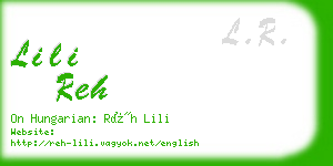 lili reh business card